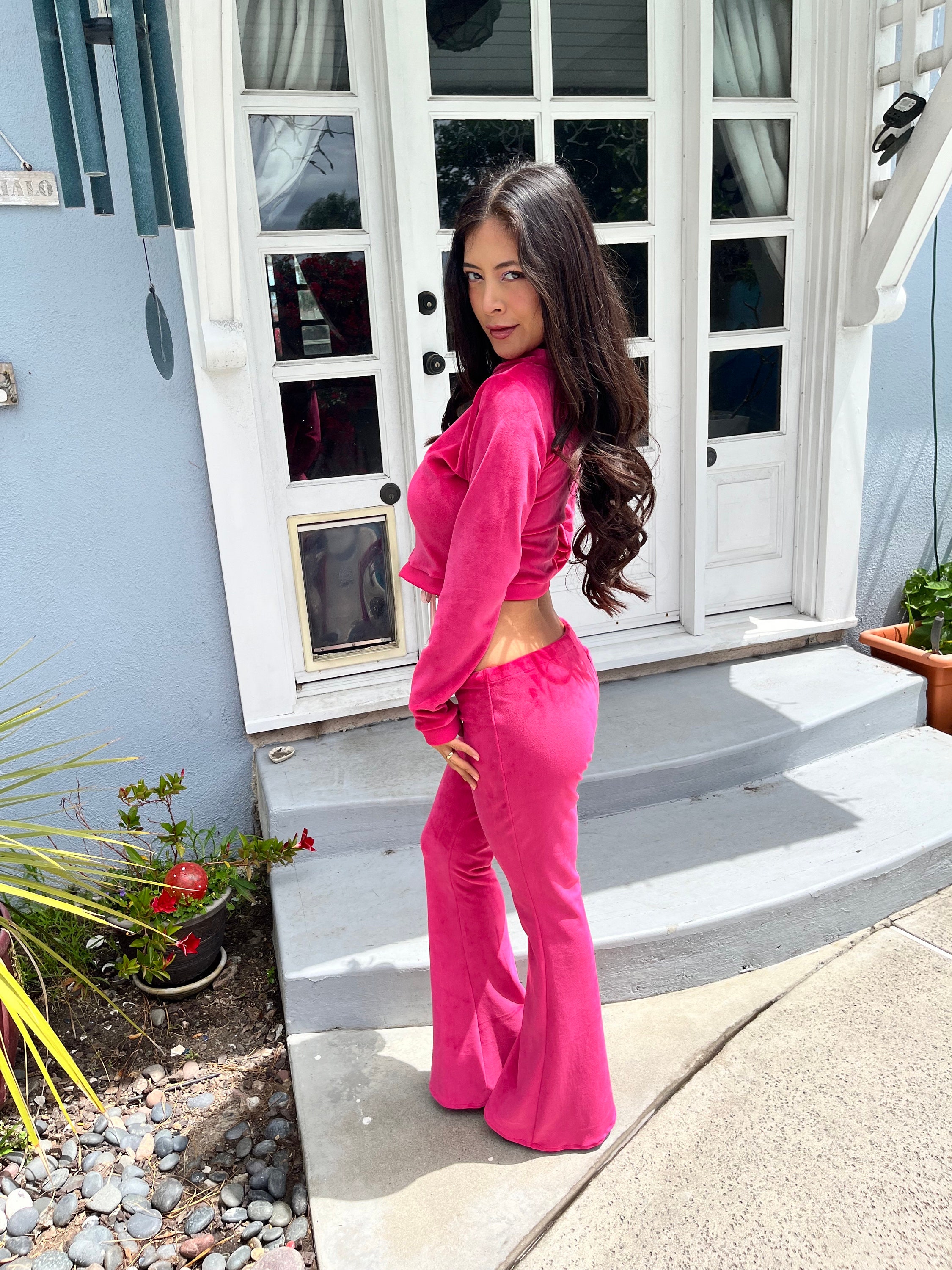 Y2K Sexy Juicy Couture Fabric Track Suit - Etsy