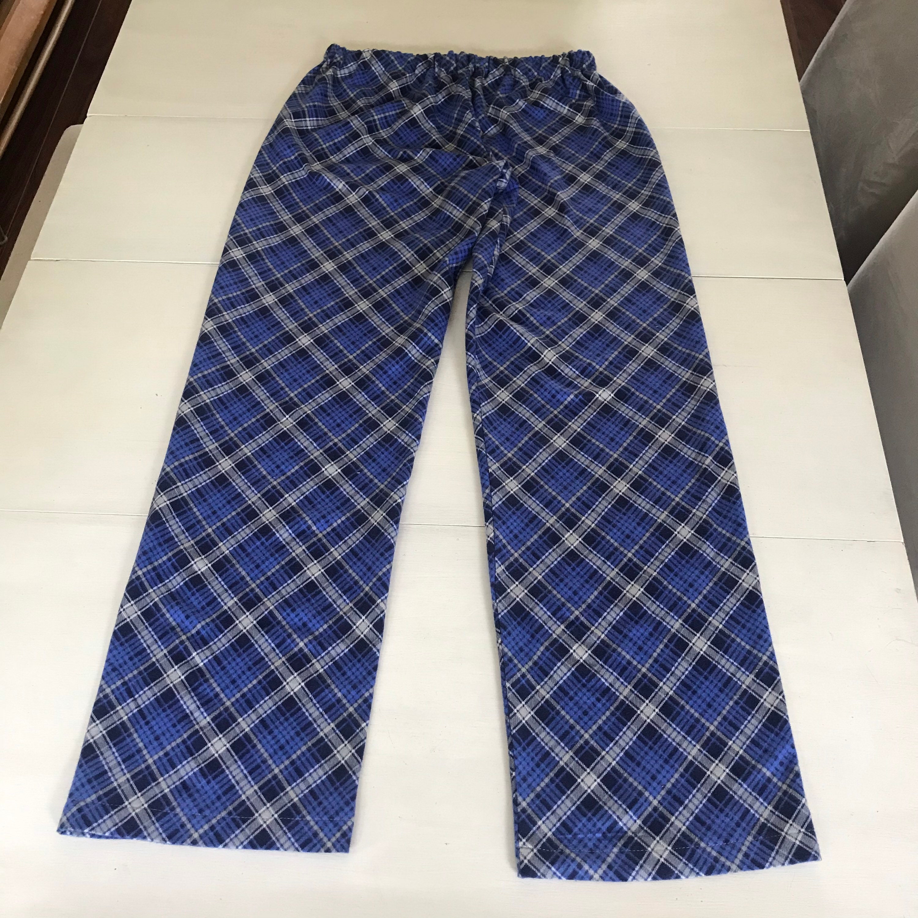 Blue saturating checkered pj pants