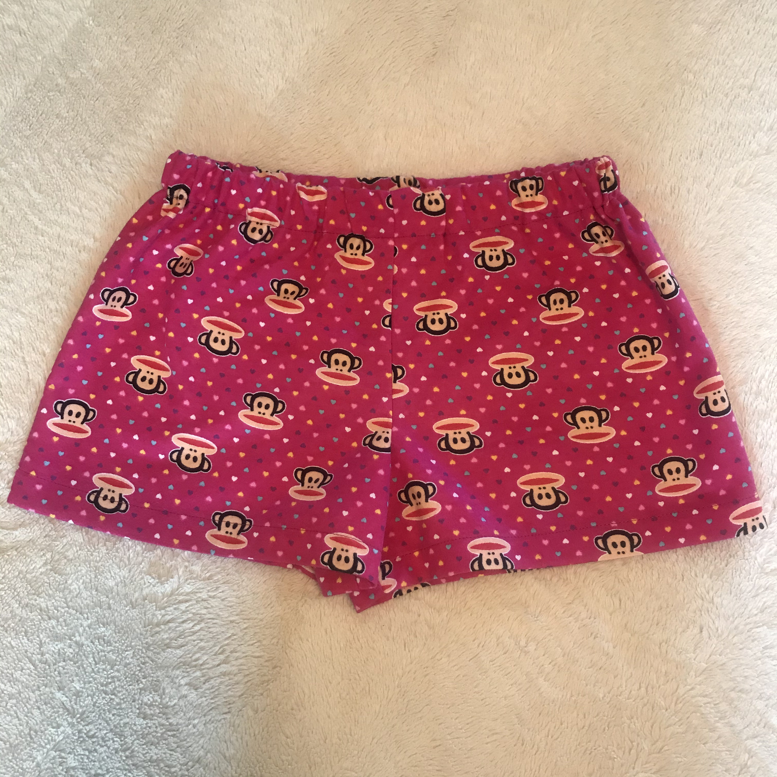 Paul Frank Monkey Pajama Shorts 100 Cotton Flannel Etsy