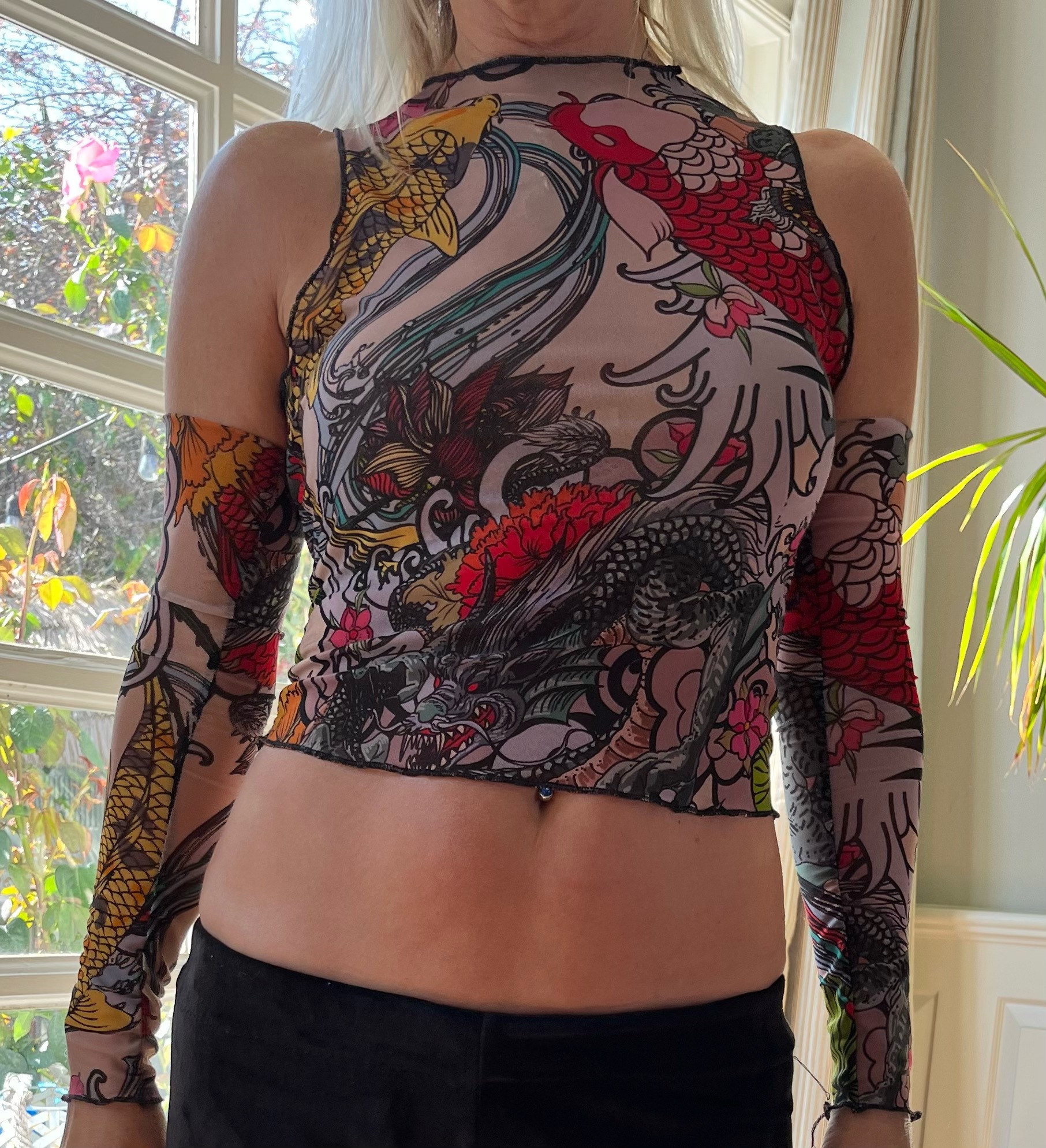 Tattoo Mesh Razorback Top – urbansunflowerboutique