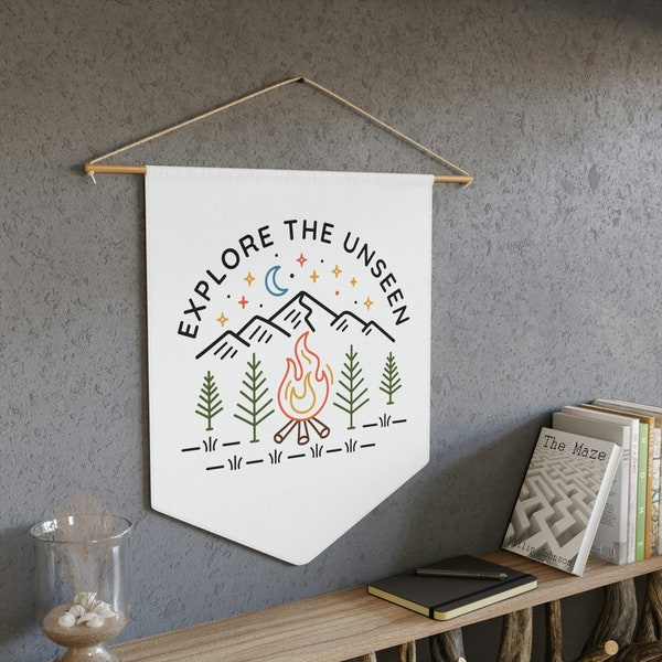 Explore the Unseen Pennant | Pennant Flag Wall Art Banner, Explore Wall Hanging, Kids Room Decor, Nursery or Play Room Wall Decor