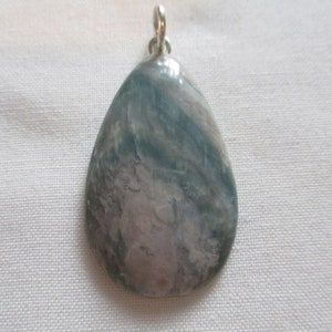 Rare Green Petrified Wood Pendant ~Hand Cut & Polished Oregon Petrified Wood~ Sterling Silver