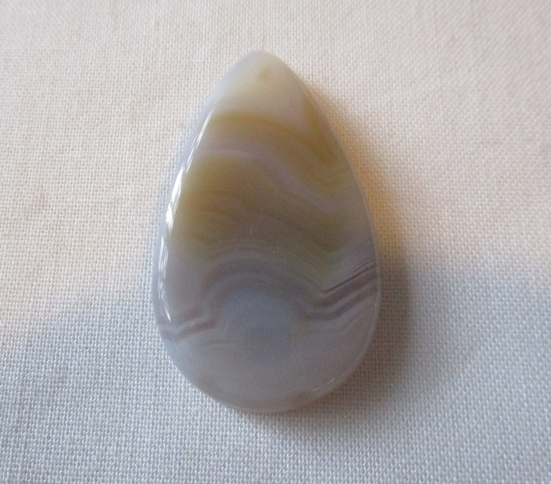 Banded Agate -hand Cut Pear Shape Cab- 40mm X 24mm - Etsy
