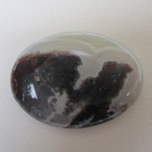 Beautiful Dendritic Agate -Hand Cut & Polished Cab- Oval 30mm x 22mm