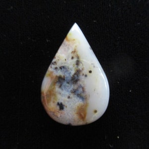 Dendritic Agate -Beautiful Montana Pear Shape Cab- Hand Cut & Polished 28.5mm x 19mm