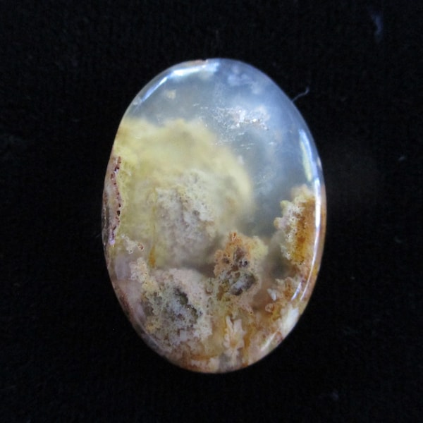 Plume Agate -Beautiful Graveyard Point Plume- Oval Shape Cab 25.5mm x 18mm