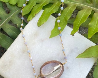 Hawaiian Jewelry Square Paua Shell Hawaii Necklace from Maui Hawaii 