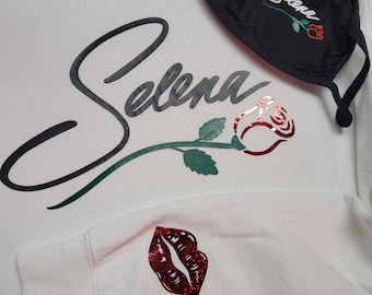 Selena inspired hoodie/face mask