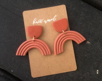 the Mikayla | terracotta | polymer clay earrings