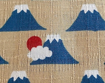 Fuji Mt tan dobby cotton fabric made in Japan