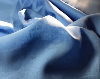 tissu de lin léger bleu ciel léger / Oeko-Tex certifié tout le lin naturel de haute qualité
