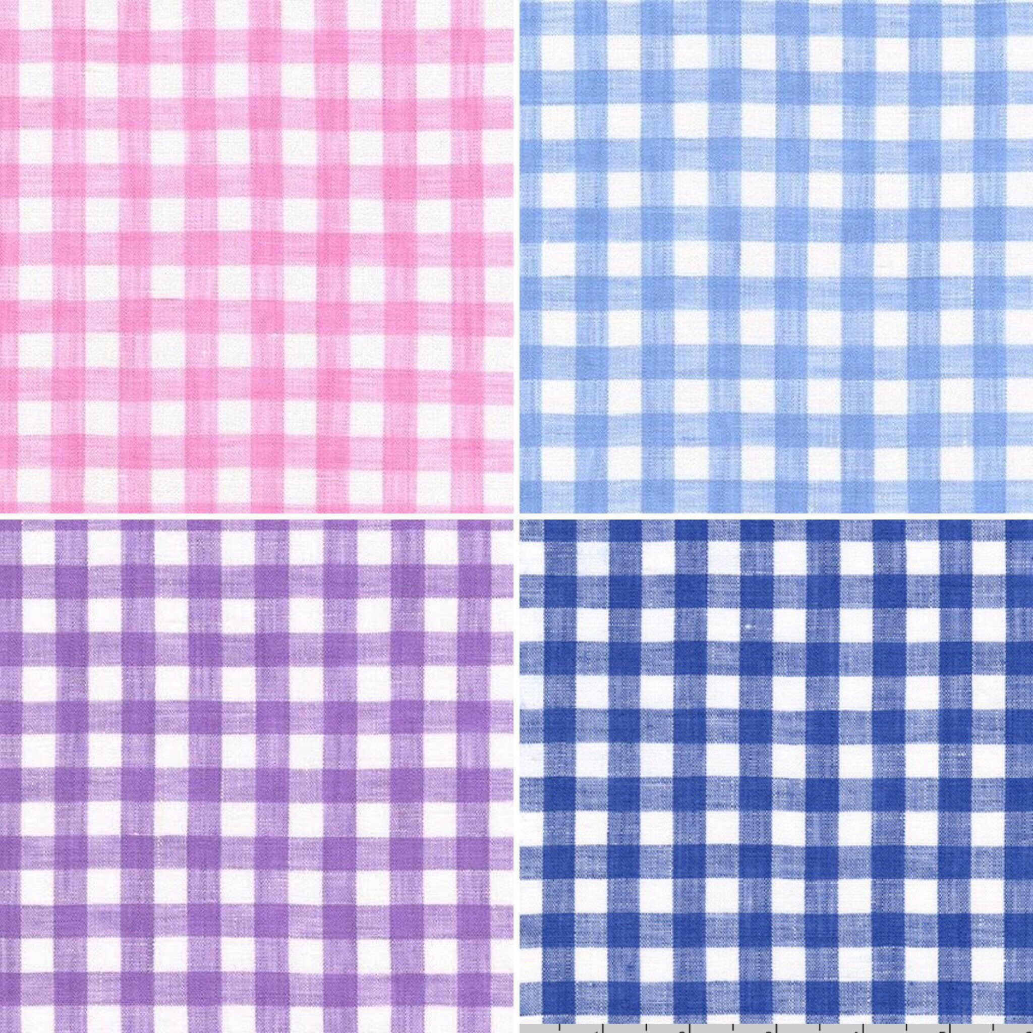 Check Print Limerick Linen Yarn Dyed in Pink Light Blue Etsy