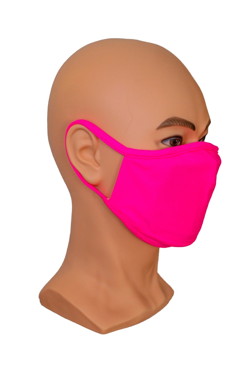 Hot Pink Face Mask With Filter Pocket and Adjustable Nose Etsy