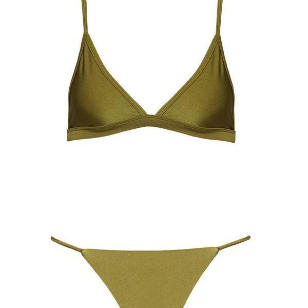 Two Piece Bikini Set in Olive Green