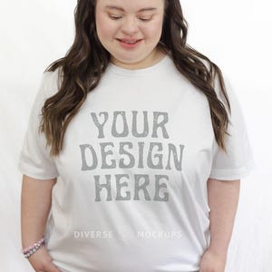 White Comfort Colors C1717 Mockup | Diverse Mockup | Oversized Tshirt Mockup | White Shirt | Real Models