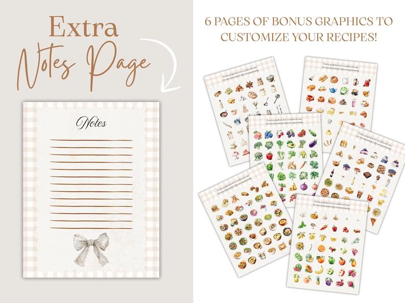 Country Cookbook Graphics Editable Family Cookbook Template: Watercolor Country Design (canva ...