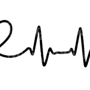 Ultrasound EKG heart decal