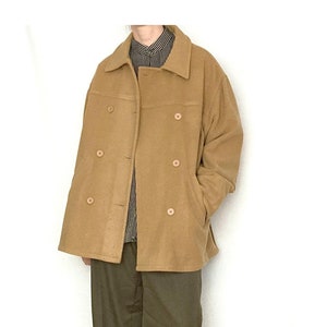 Vintage WOOL Blend Camel Coat / Size M
