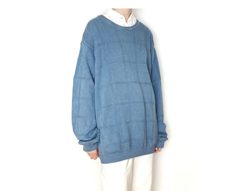 Vintage COTTON Oversized Blue Sweater / Size M-XL