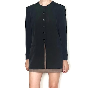 Vintage SILK Black Angular Blazer / Size S - M