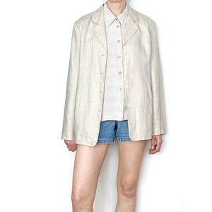 Vintage LINEN Blazer Jacket / Size S - L