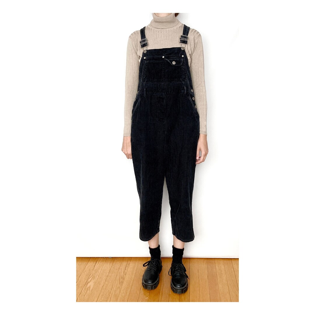 NEW AGE EMBROIDERED CORDOROUY OVERALLS - MEDIUM