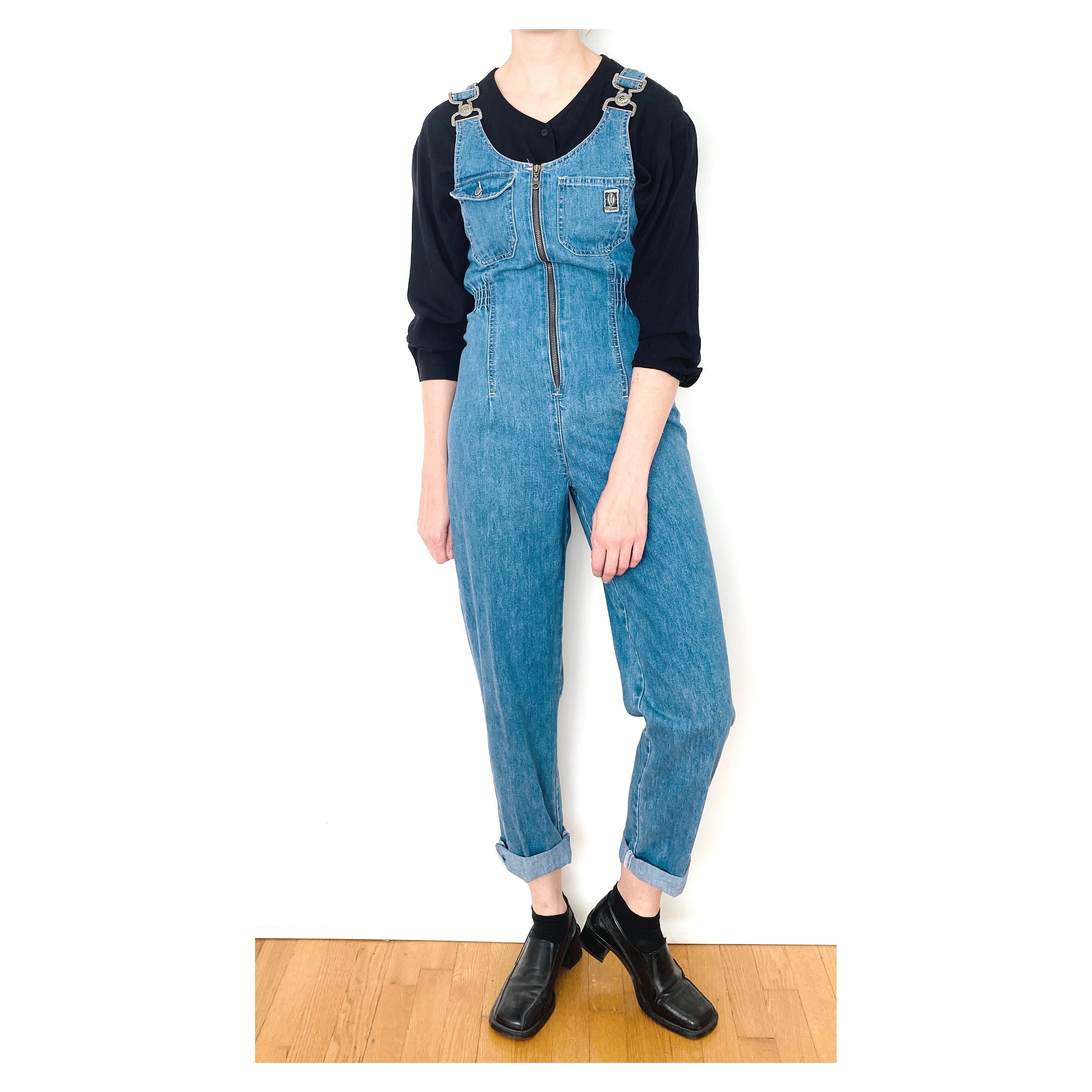 Denim Patchwork Jumpsuit, Woman Jeans Rompers Street Smart Casual High Rise  Overalls Holiday Playsuit Outdoors Wedding Prom Party Gift -  Hong Kong