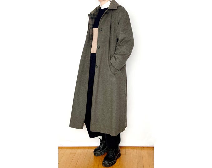 Wool Long Hooded Oversized Coat