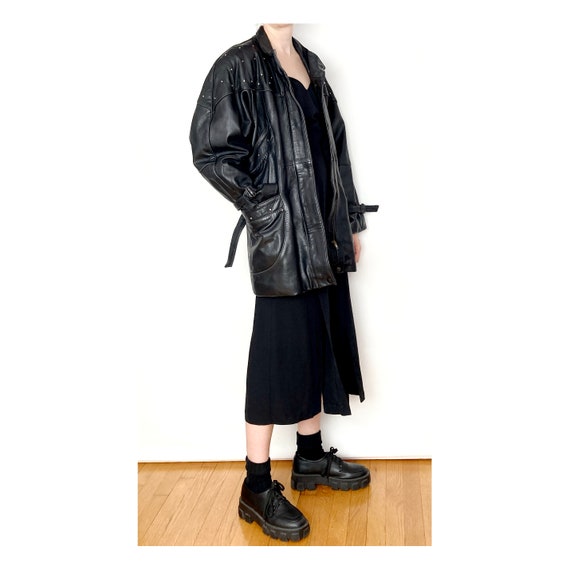 Vintage LEATHER Stud Jacket / Size M - image 4