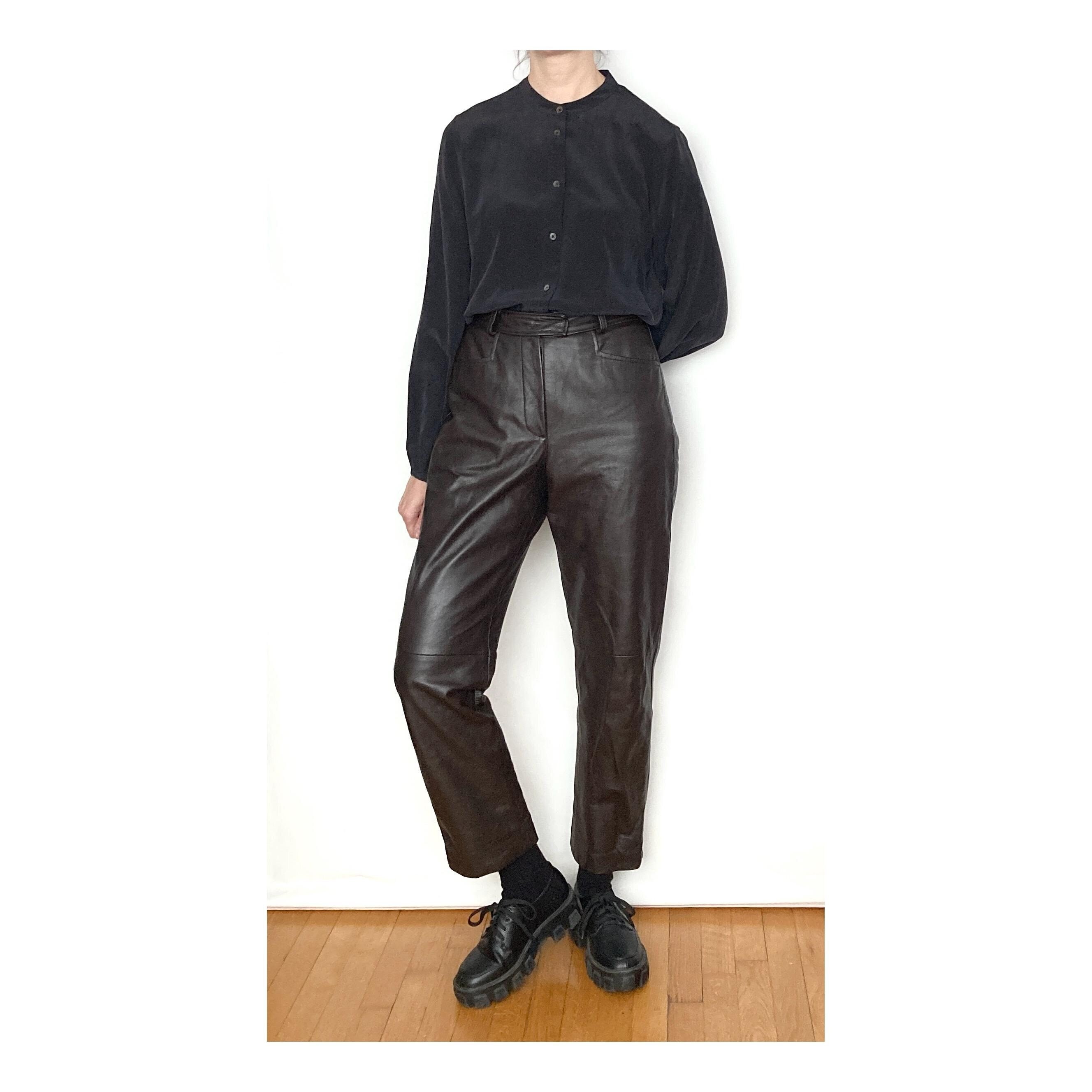 パンツ 1990s pig leather buggy pants vintage 1990s pig leather buggy pants vintage
