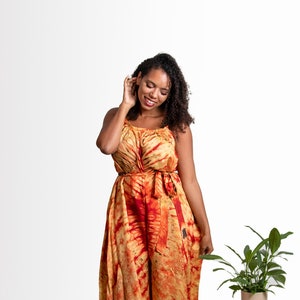 Adire Jumpsuit| Tie and Dye Jumpsuit| African Print Jumpsuit| Adire Bubu| Tye and dye dress | Gift For Her| African Ankara Jumpsuit