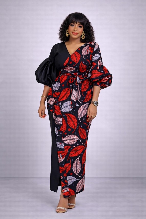 African Long dress| Ankara Long dress| African birthday dress| African Wedding dress| African clothing for women| Ankara Evening dress|