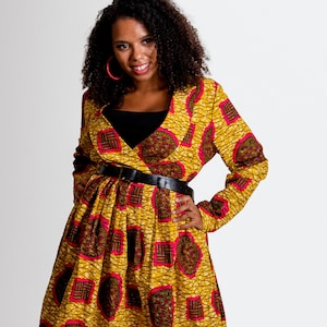 Vestido estampado africano/Vestido Ankara/ Ropa africana para mujeres/ Regalos para ella/ Vestido Ankara/ Moda Ankara/ Vestido de moda africana / Ankara