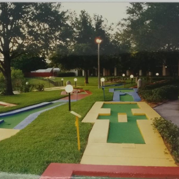 Vintage Colour Photo Colourful Crazy Golf Course, approx 1980s Original Photo, Old Photo, Vernacular Photography, Film Photography