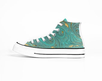 turquoise high top converse