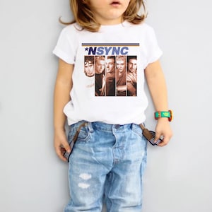 Toddler N&#39;Sync Band Tee, Kids Concert T-shirt, Children&#39;s Music Apparel, Boys & Girls Musician Shirt, Funny Kids Pop Group Top