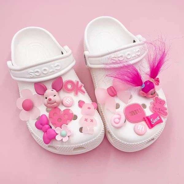 Pink Bear & Poppy and Accessories Shoes Charm Set