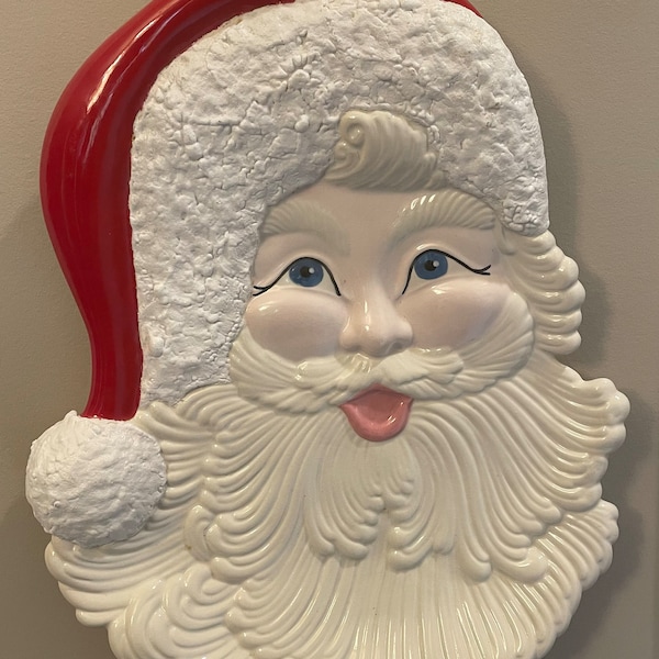 Santa Head Wall Hanging Etsy