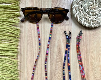 5-Pack Boho Chic Sunglasses Cord: Colorful Woven Strap