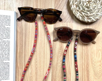 2-Pack Boho Chic Sunglasses Chain: Colorful Cotton Cord