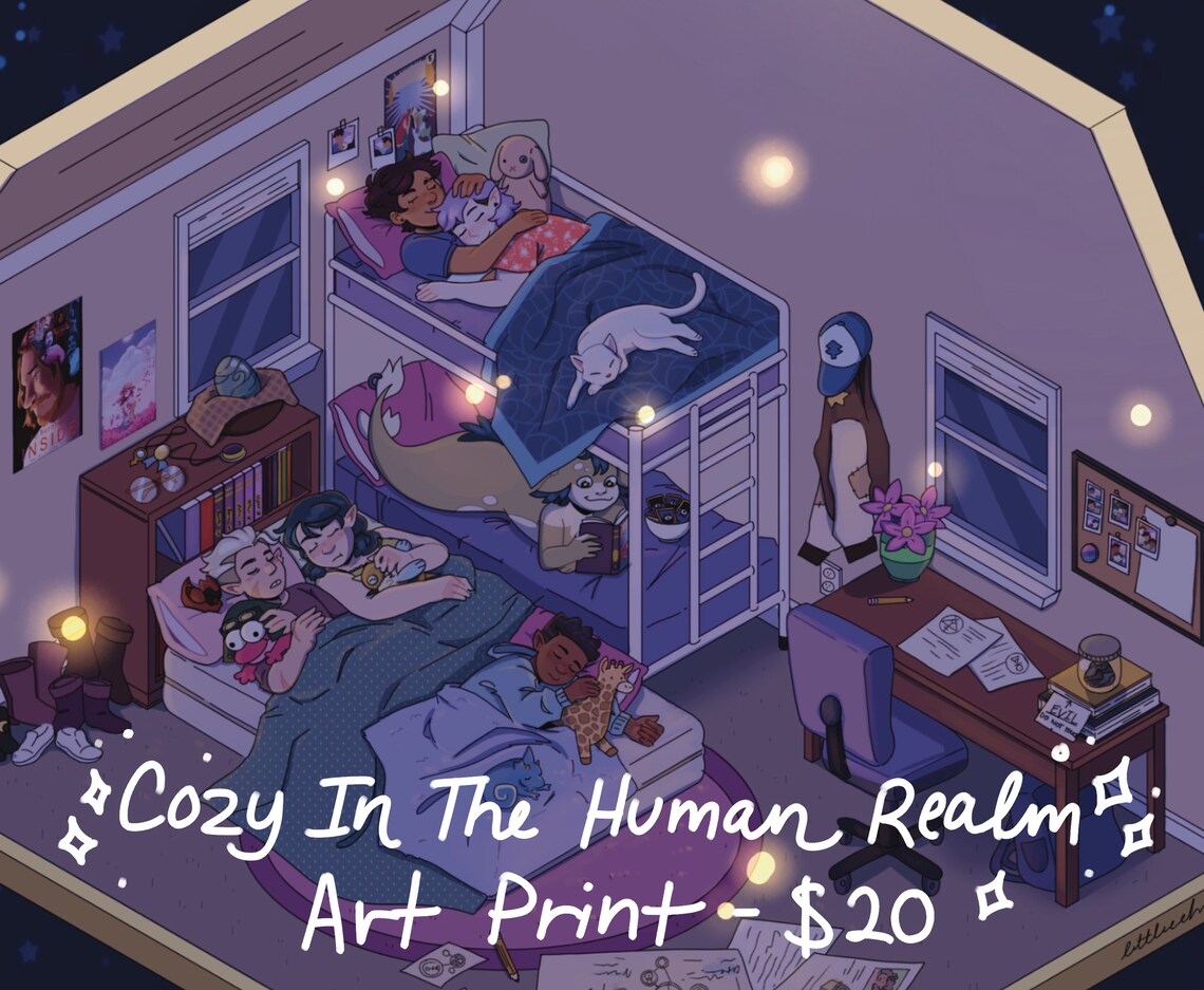 Cozy in the Human Realm Art Print (the Owl House) - Etsy