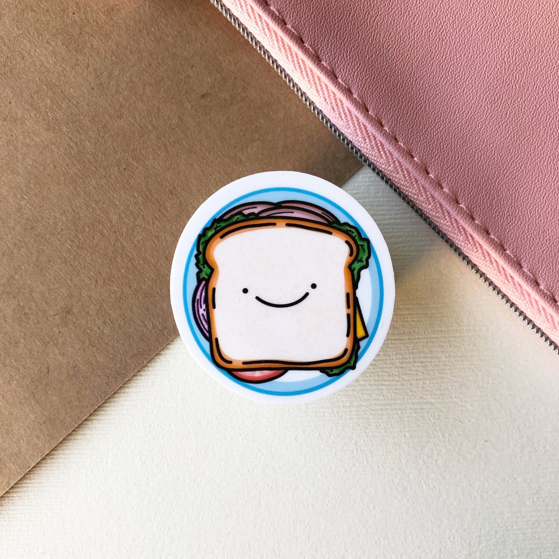 Sandwich Sticker Cute Sandwich Sticker Laptop Sticker Etsy