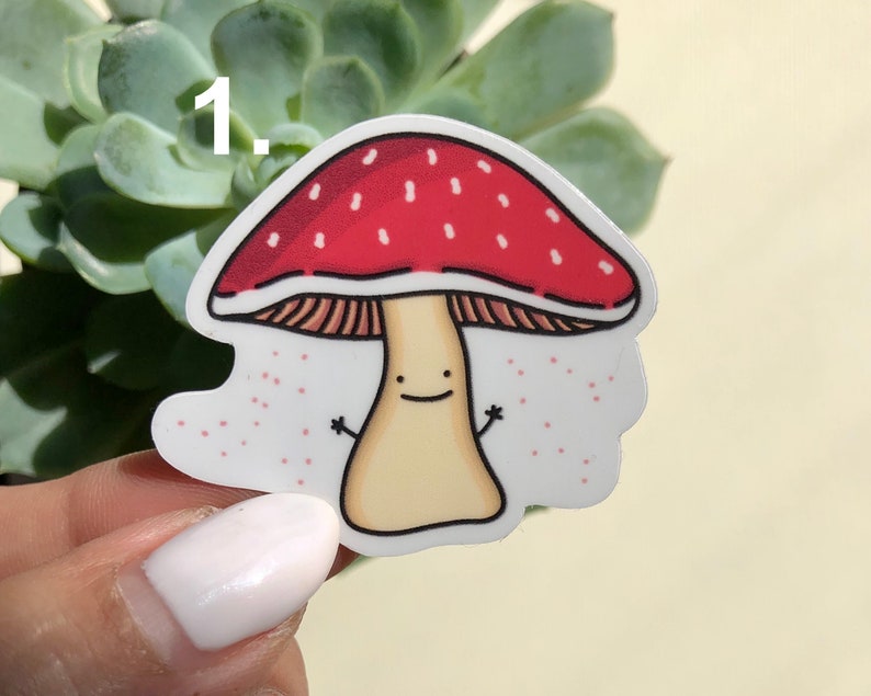 Mushroom Stickers Fungi Stickers Laptop Sticker Water Etsy India