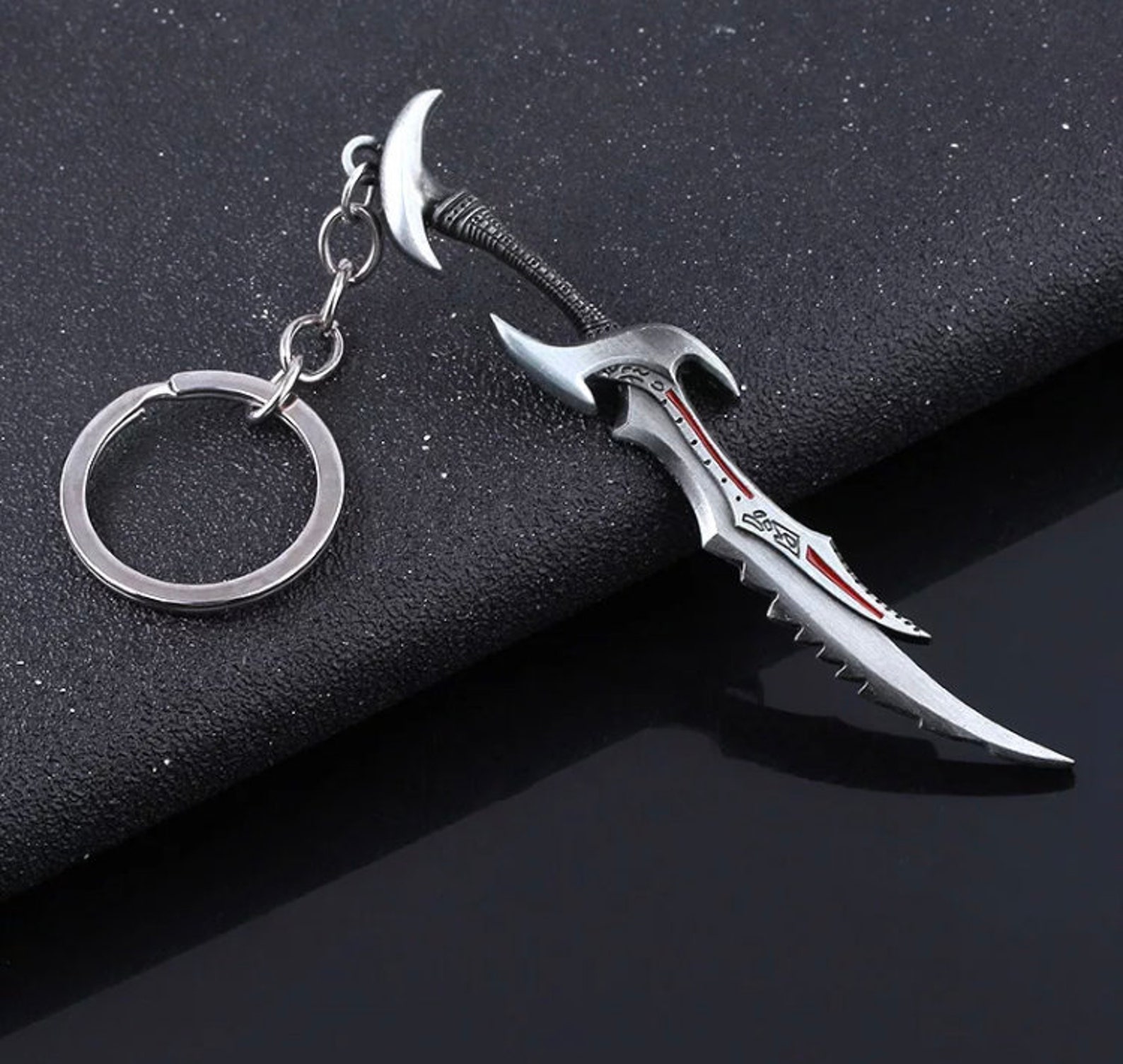 The Elder Scrolls Daedric Sword Keychain Knife Dagger keyring Etsy