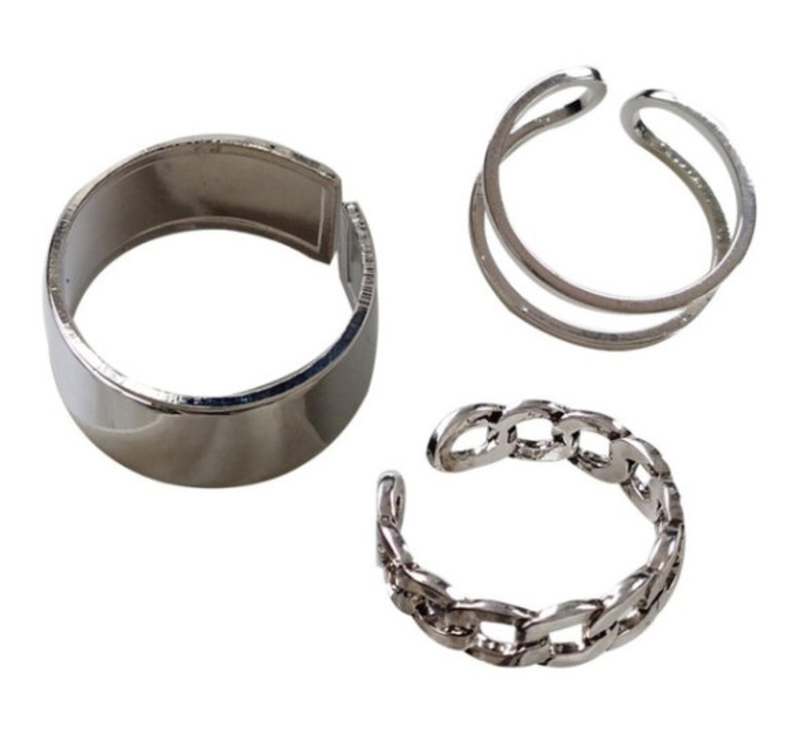 3pcs Rings Set Gold/silver Adjustable Rings Set for Women Men Etsy