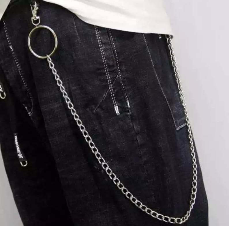 Punk Street keychain trousers pants chain For Man Woman Multi Layer Man chain Wallet Belt Chains Hipster Keyring Hip Hop Jewelry