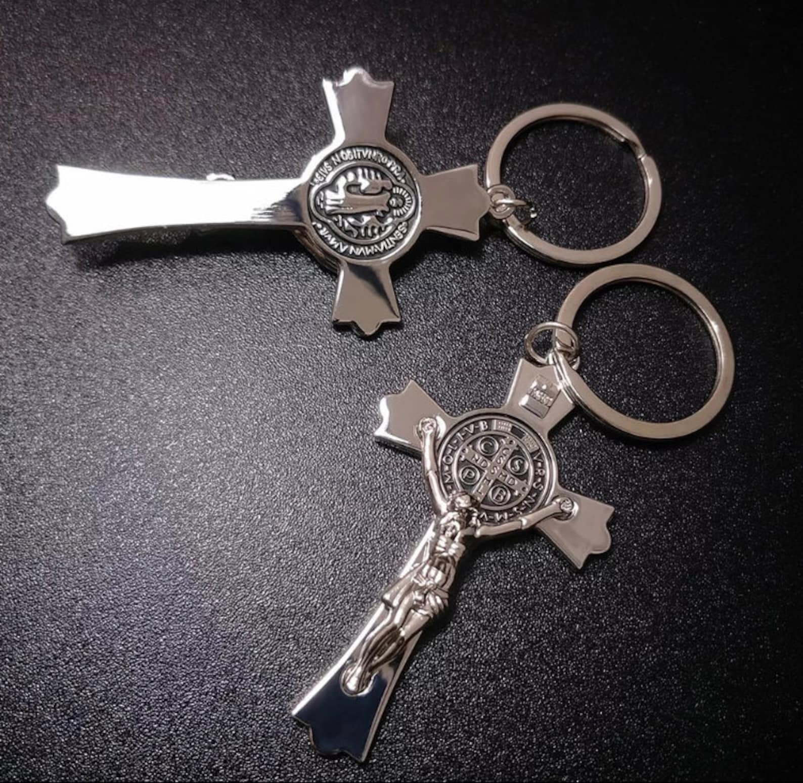 Jesus Cross Keychain Christian Religion Fashion Jewelry Etsy