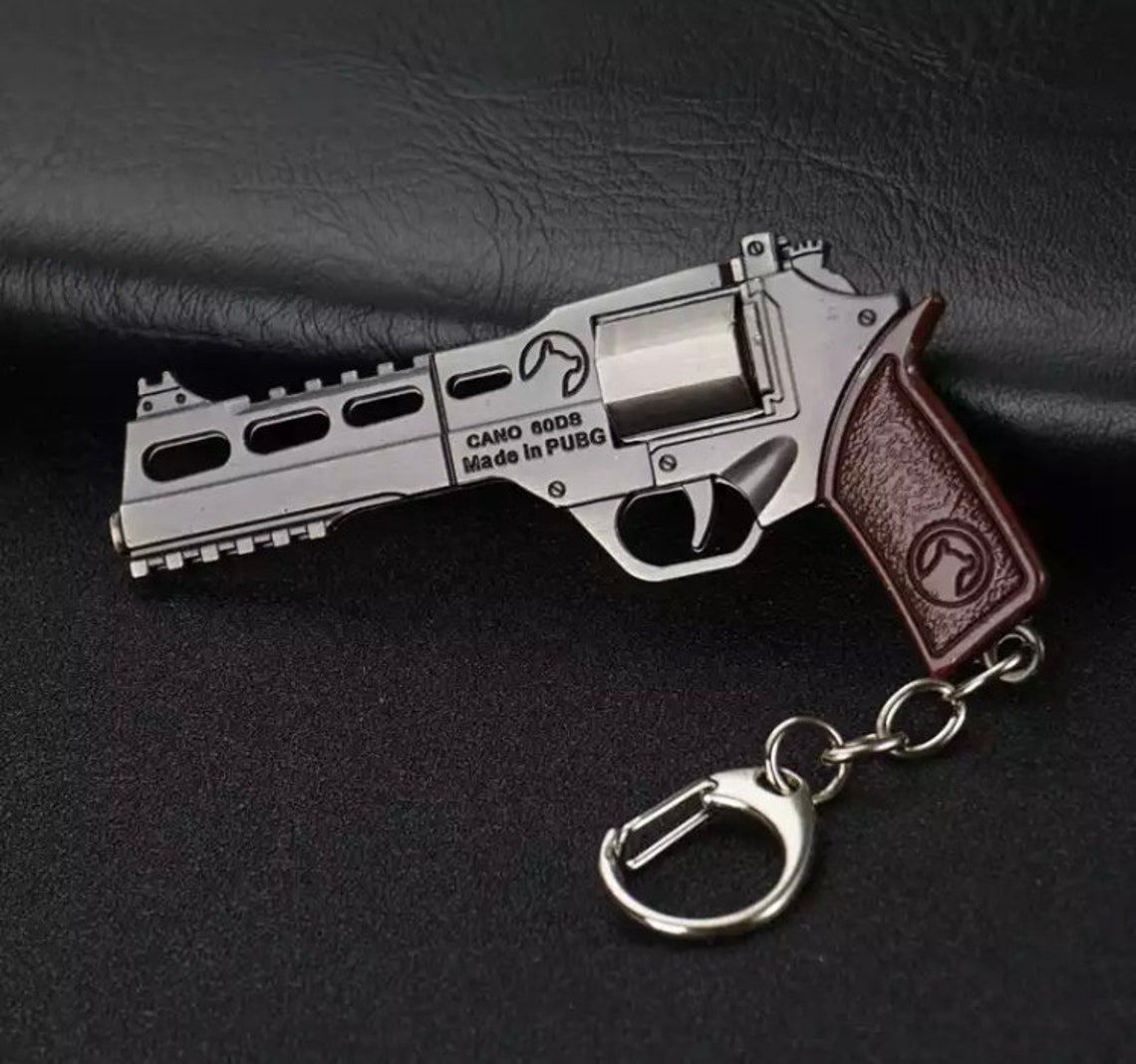 Gun Keychain Revolver Weapon Model Pistol Pendant Key Chain | Etsy