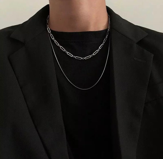 Double Layer Chain Necklace Simple 