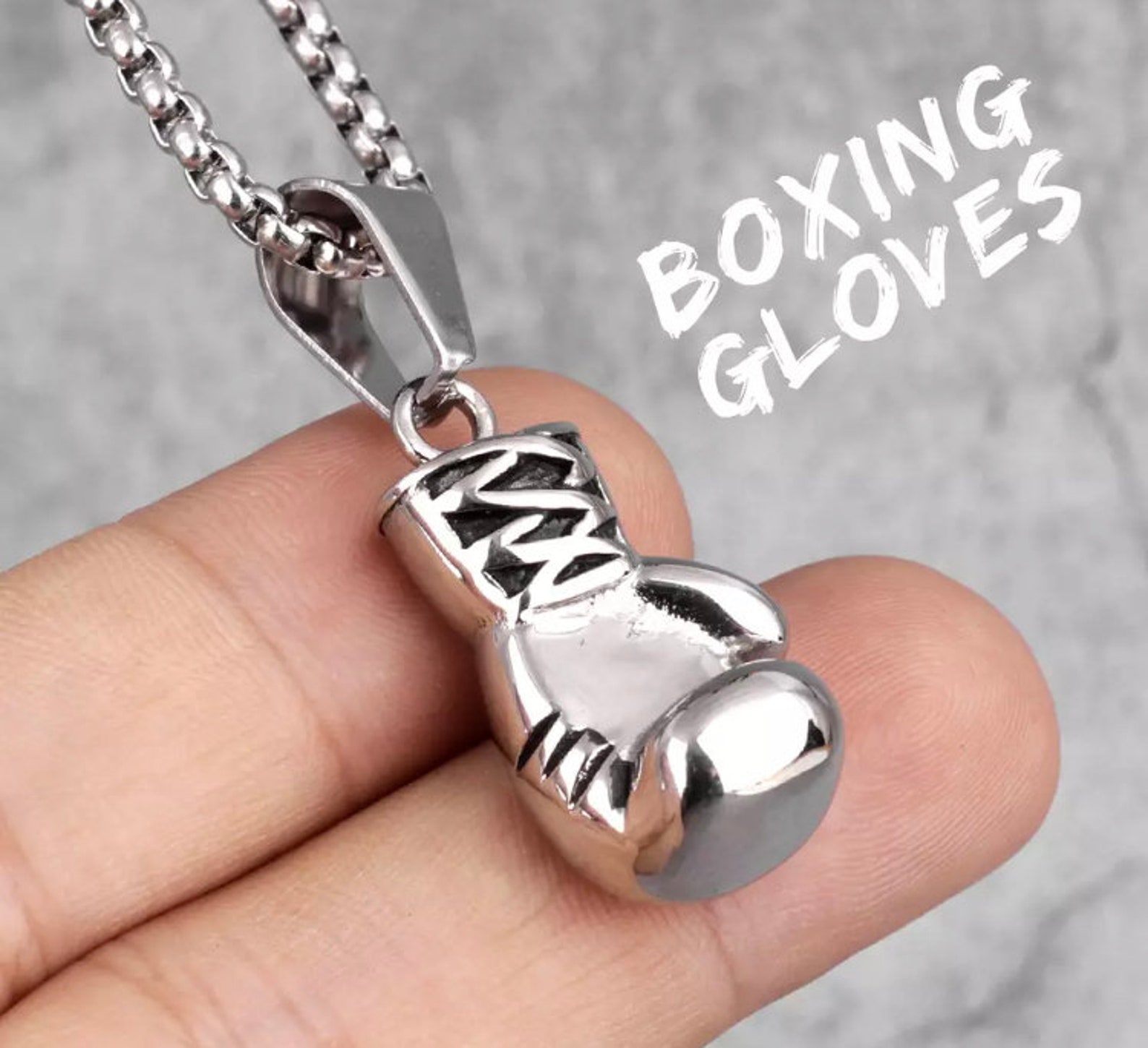 Boxing Gloves Necklace Boxer Men Women Pendants Chain Necklace Etsy
